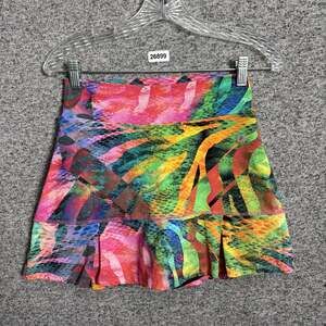 Dona Jo Women's Size 1 Small Colorful Print Pull On Stretch Activewear Skort